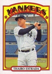 2021 Topps Heritage Base Set Thairo Estrada #258 card