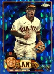 2023 Topps Chrome Sapphire Edition Base Set Thairo Estrada #560 card