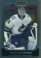 2021-22 O-Pee-Chee Platinum Base Set Thatcher Demko #64 card