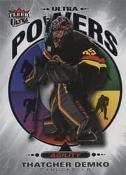 2025-26 Fleer Ultra Ultra Powers Thatcher Demko #UP 12 of 25 card