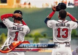 2018 Topps Update Base Set The Future Is Bright (Ronald Acuna Jr. / Ozzie Albies) #US43 card