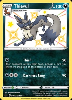 Shining Fates Shiny Vault Thievul #SV082 card
