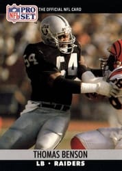 1990 Pro Set Base Set Thomas Benson #540 card