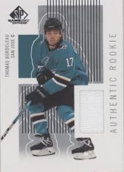 2022-23 SP Game Used Retro Renovations Rookies Jersey Thomas Bordeleau #RR-TB card