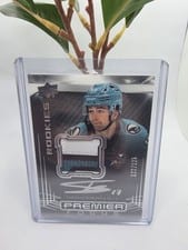 2022-23 Upper Deck Premier Premier Focus Rookies Autograph Patch Thomas Bordeleau #PFPR-TB card