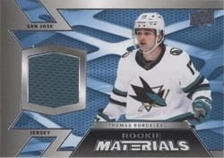 2022-23 Upper Deck Rookie Materials Thomas Bordeleau #RM-TB card