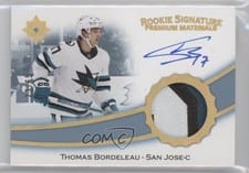 2022-23 Upper Deck Ultimate Collection Rookie Signature Premium Materials Thomas Bordeleau #RSP-TB card