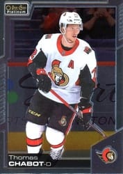 2020-21 O-Pee-Chee Platinum Base Set Thomas Chabot #74 card