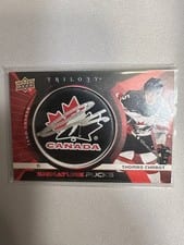 2023-24 Upper Deck Trilogy Team Canada Signature Pucks Thomas Chabot #TCSP-TC card