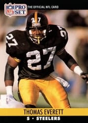 1990 Pro Set Base Set Thomas Everett #622 card