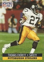 1991 Pro Set Base Set Thomas Everett #632 card