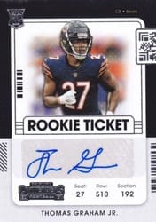 2021 Panini Contenders Base Set Thomas Graham Jr #250 card