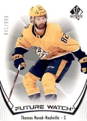 2021-22 SP Authentic Base Set Thomas Novak #172 card