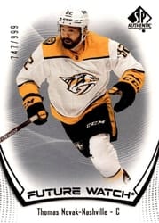 2021-22 SP Authentic Base Set Thomas Novak #191 card