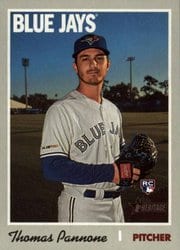 2019 Topps Heritage Base Set Thomas Pannone #715 card
