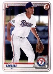 2020 Bowman Draft Base Set Thomas Saggese #BD-167 card