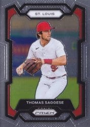 2024 Panini Prizm Base Set Thomas Saggese #17 card