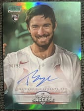 2025 Stadium Club Chrome Autographs Thomas Saggese #SCCA-TS card