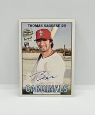 2025 Topps Archives Fan Favorite Autographs 1967 Thomas Saggese #67FFA-TS card