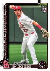 2025 Topps Base Set Thomas Saggese #463 card