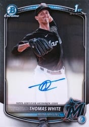 2025 Bowman Chrome Prospects Autographs Thomas White #CPA-TW card