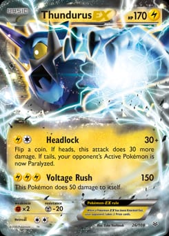 Roaring Skies Thundurus-EX #26 card