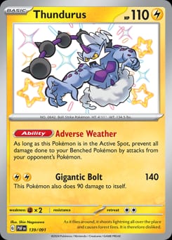 Paldean Fates Thundurus #139 card