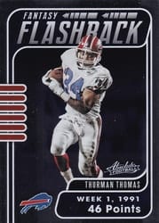 2020 Panini Absolute Fantasy Flashback Thurman Thomas #12 card