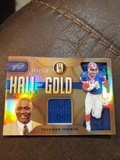 2021 Panini Gold Standard Hall of Gold Threads Thurman Thomas #HT-TT card