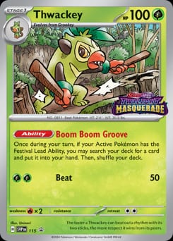 2023 Scarlet & Violet Black Star Promos Thwackey #115 card