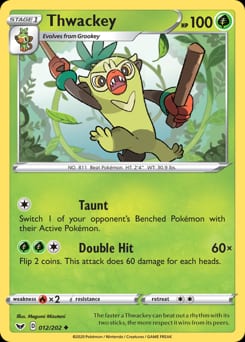 Sword & Shield Thwackey #12 card
