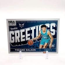 2024-25 Hoops Rookie Greetings Tidjane Salaun #7 card