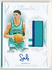2024 Panini Flawless Vertical Patch Autograph Tidjane Salaun #19 card