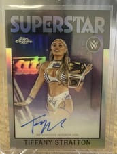 Tiffany Stratton 2026 Topps Chrome WWE 1986 Topps Autographs card