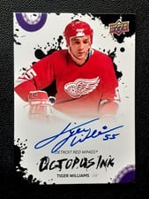 2025-26 Upper Deck Detroit Red Wings Centennial Octopus Ink Tiger Williams #OI-TW card