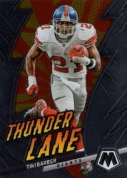 2023 Panini Mosaic Thunder Lane Tiki Barber #TL-TB card