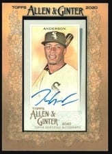 2020 Topps Allen & Ginter Mini Autographs Tim Anderson #MA-TA card