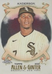 2021 Topps Allen & Ginter Chrome Base Set Tim Anderson #184 card