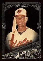 2018 Topps Allen & Ginter X Base Set Tim Beckham #230 card