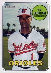 2018 Topps Heritage Base Set Tim Beckham #616 card