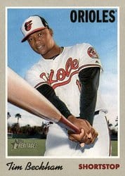 2019 Topps Heritage Base Set Tim Beckham #101 card