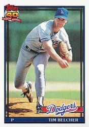 1991 Topps Base Set Tim Belcher #25 card