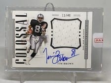 2018 National Treasures Colossal Signatures Tim Brown card