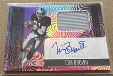 2021 Panini Illusions Immortalized Jersey Autographs Tim Brown #IJ-TB card