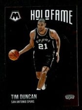 2020-21 Panini Mosaic HoloFame Tim Duncan #5 card