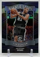 2023 Donruss Optic Winner Stays Tim Duncan #5 card