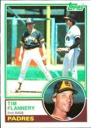 1983 Topps Base Set Tim Flannery #38 card