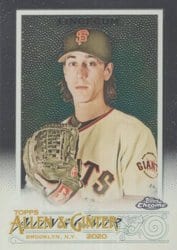 2020 Topps Allen & Ginter Chrome Base Set Tim Lincecum #7 card