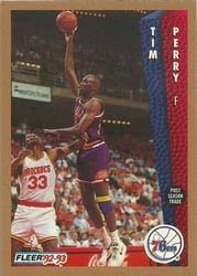 1992-93 Fleer Base Set Tim Perry #174 card
