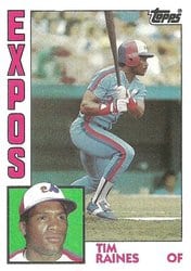 1984 Topps Base Set Tim Raines #370 card